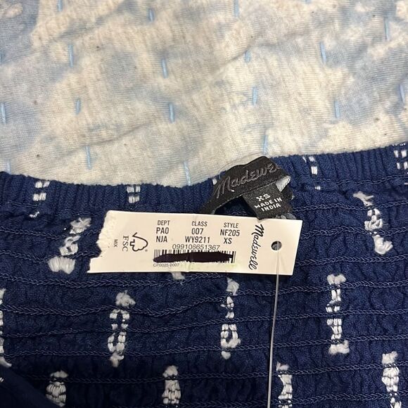 Madewell Jacquard Puff-Sleeve Empire Top* - Picture 5 of 5